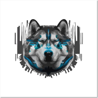 Malamute Futuristic Geometric Artwork Posters and Art